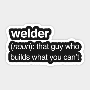 Funny Welder Definition Sticker